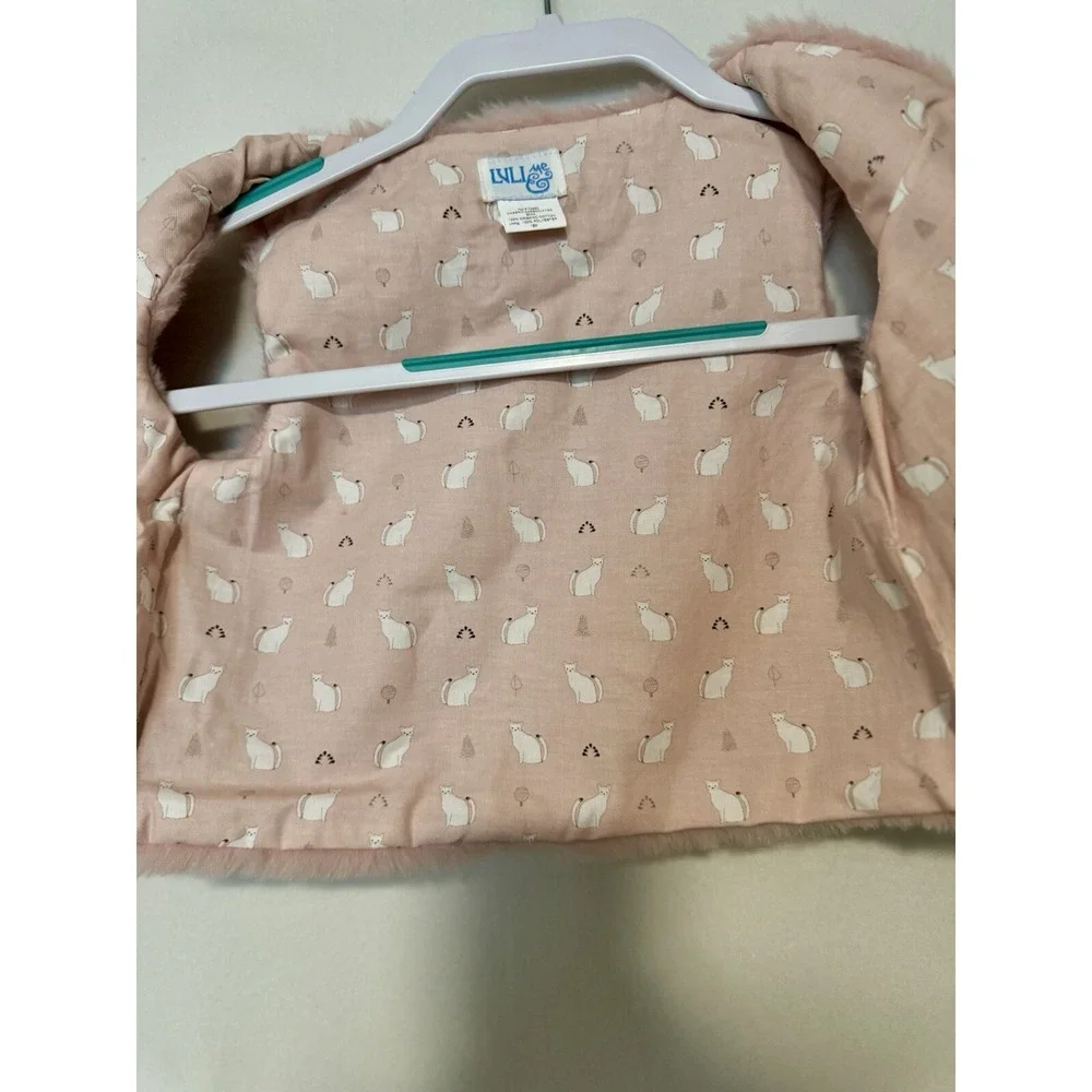 Luli & Me Vest Sz 18 Months Fuzzy Pink‎ Pom Pom Kitten inside NWT